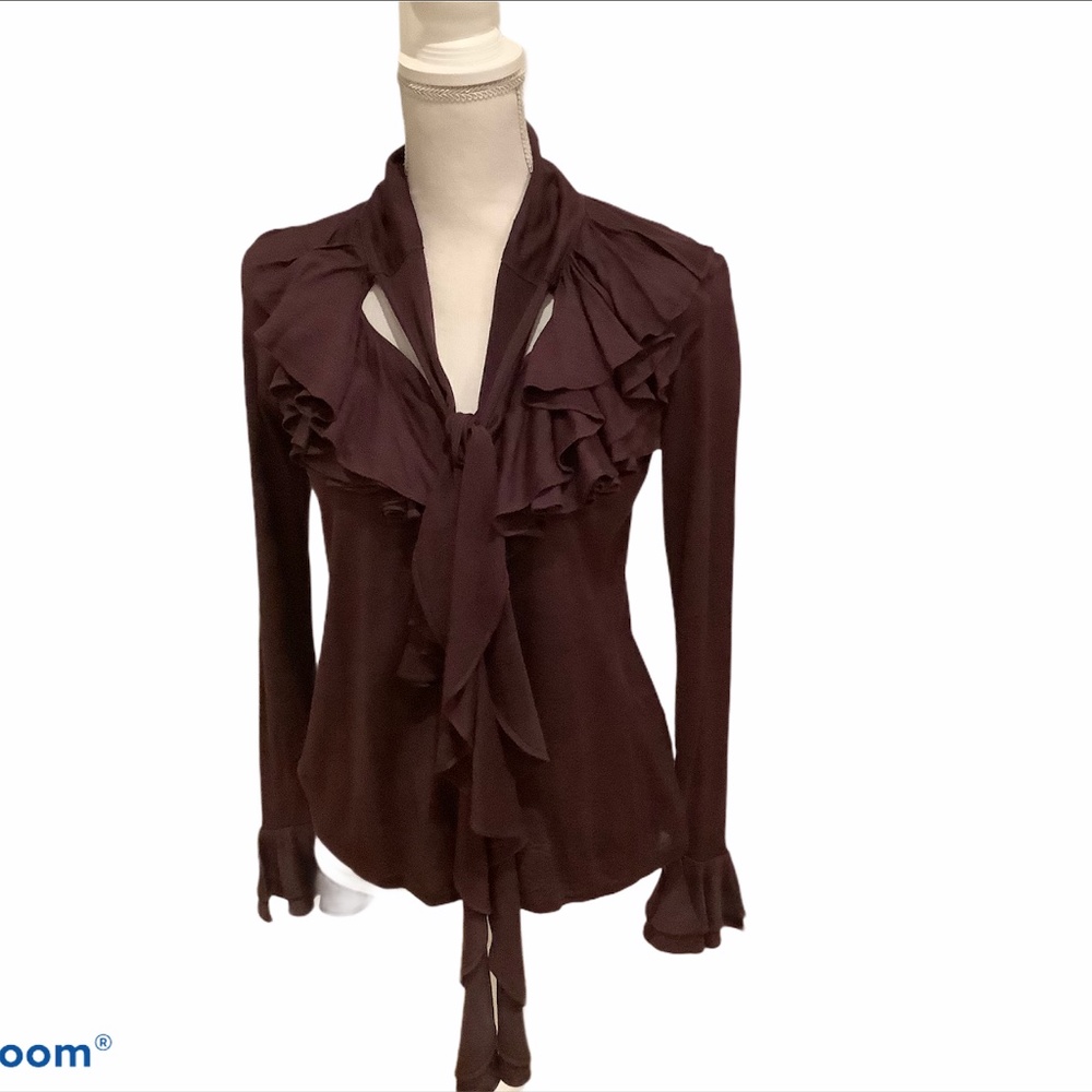 Ralph Lauren Ruffle Silk Blouse
